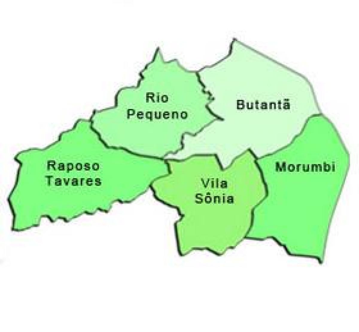 Mappa di Butantã sub-prefettura