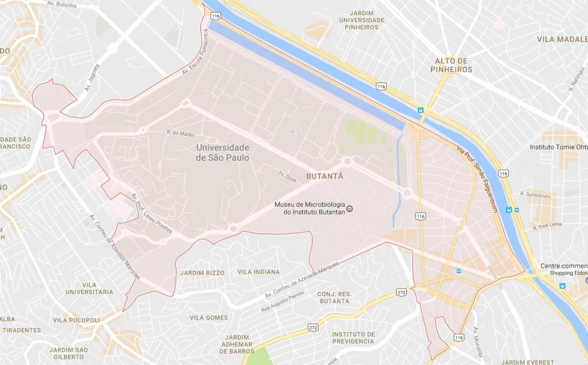 Mappa di São Paulo Butantã