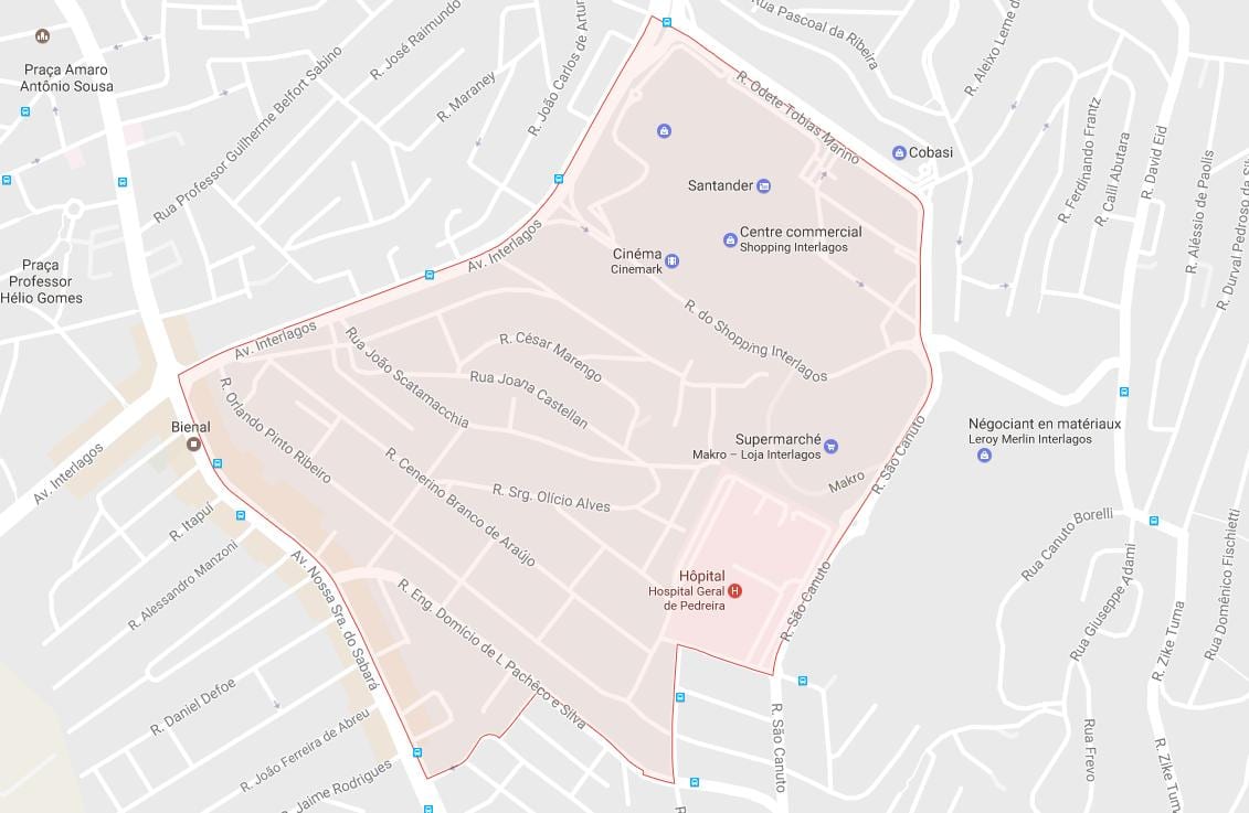 Mappa di Campo Grande São Paulo
