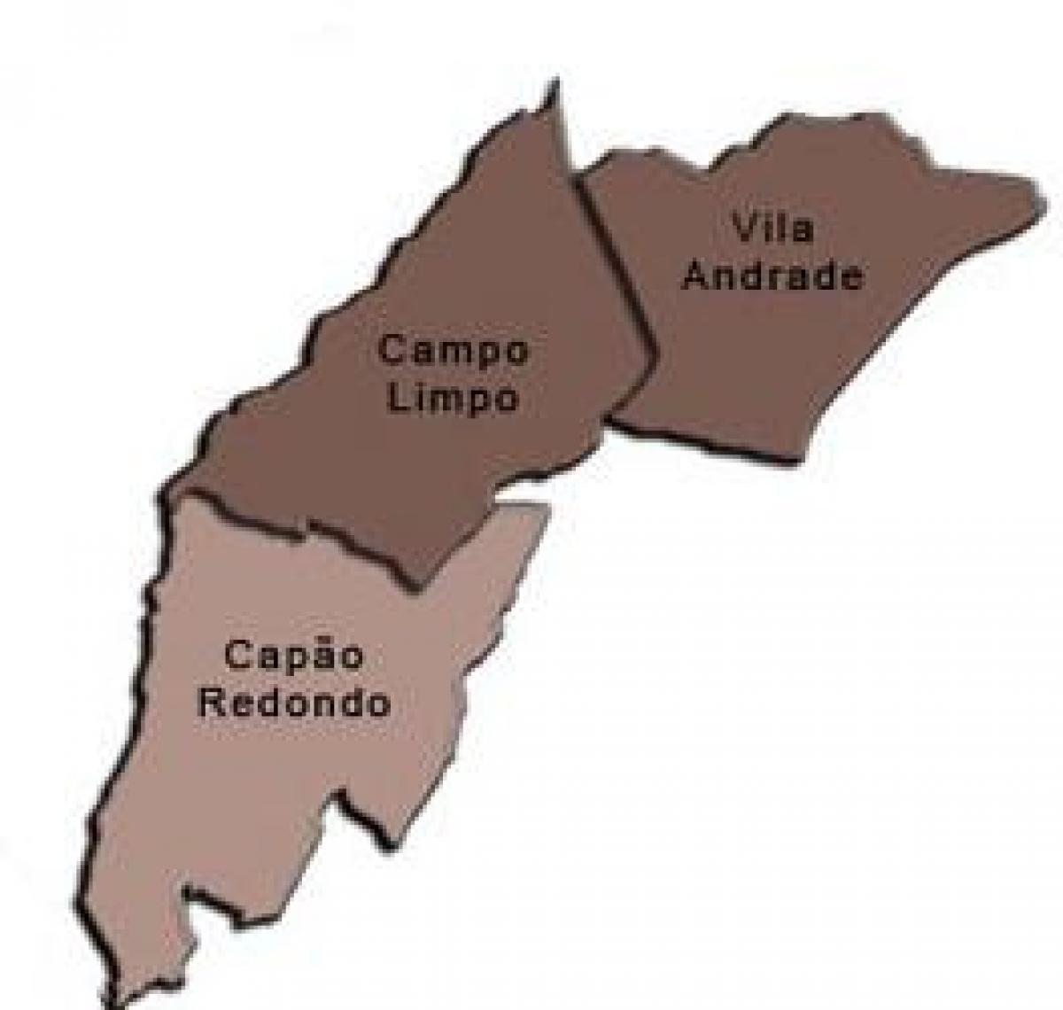 Mappa di Campo Limpo sub-prefettura