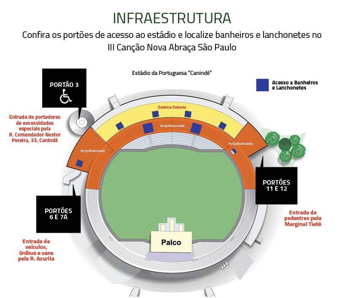 Mappa di Canindé São Paulo stadio
