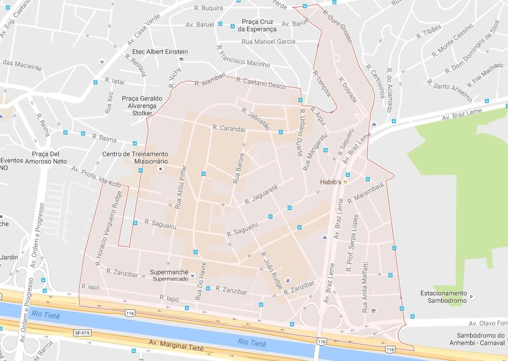 Mappa di Casa Verde, São Paulo