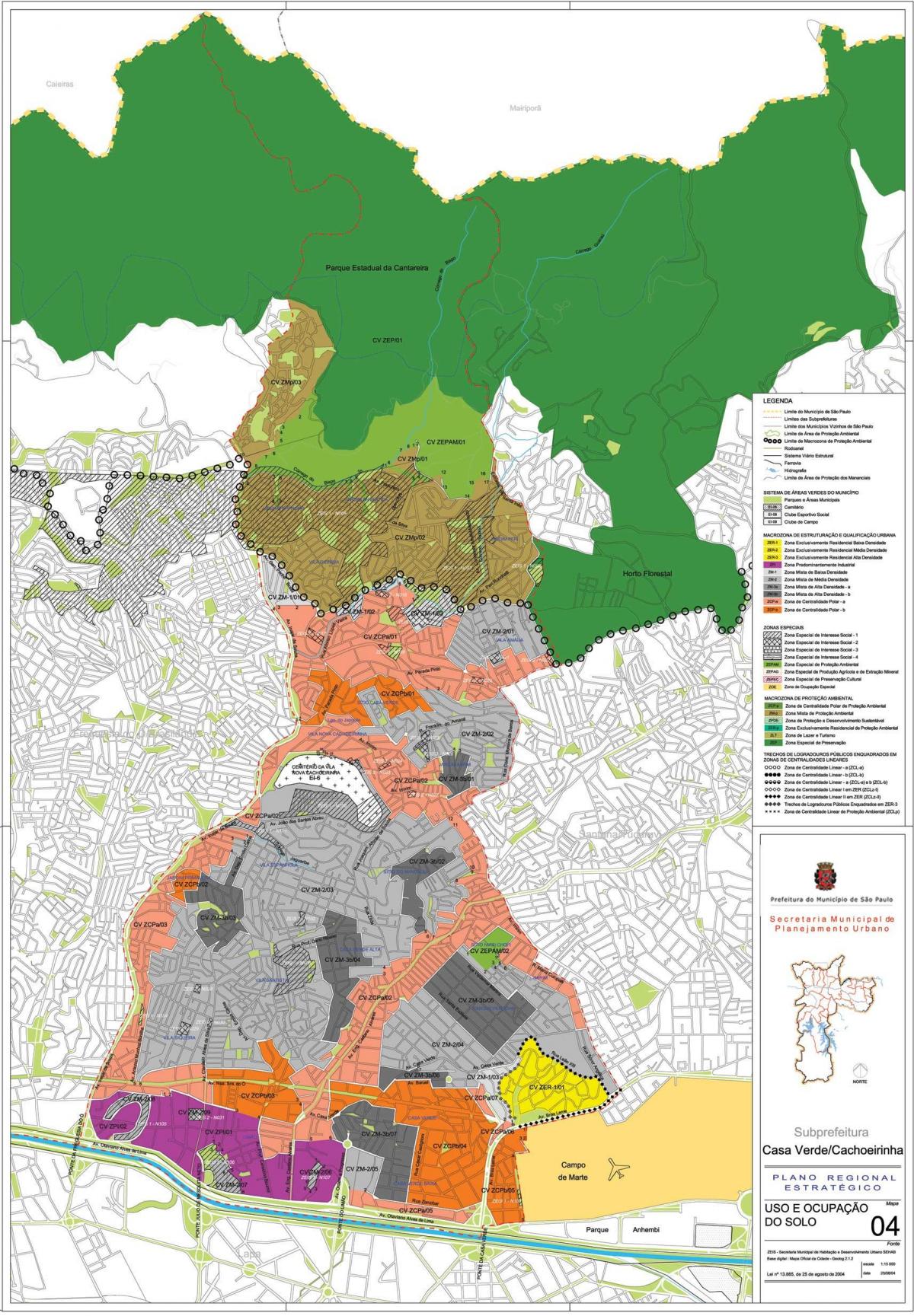 Mappa di Casa Verde San Paolo - Occupazione del suolo