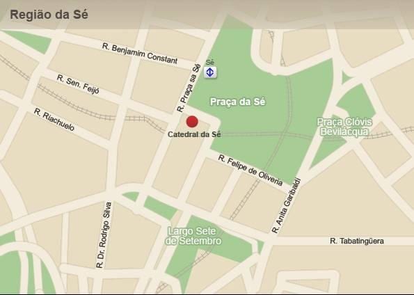 Mappa di cattedrale metropolitana di São Paulo