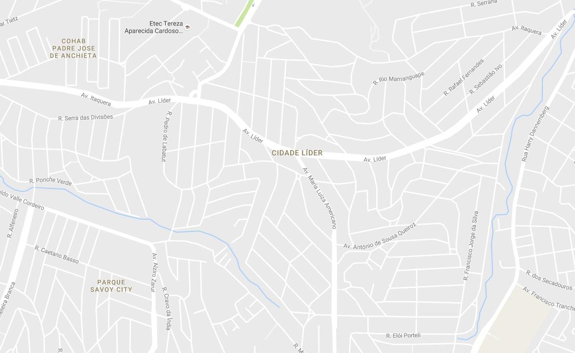Mappa di Cidade Líder São Paulo