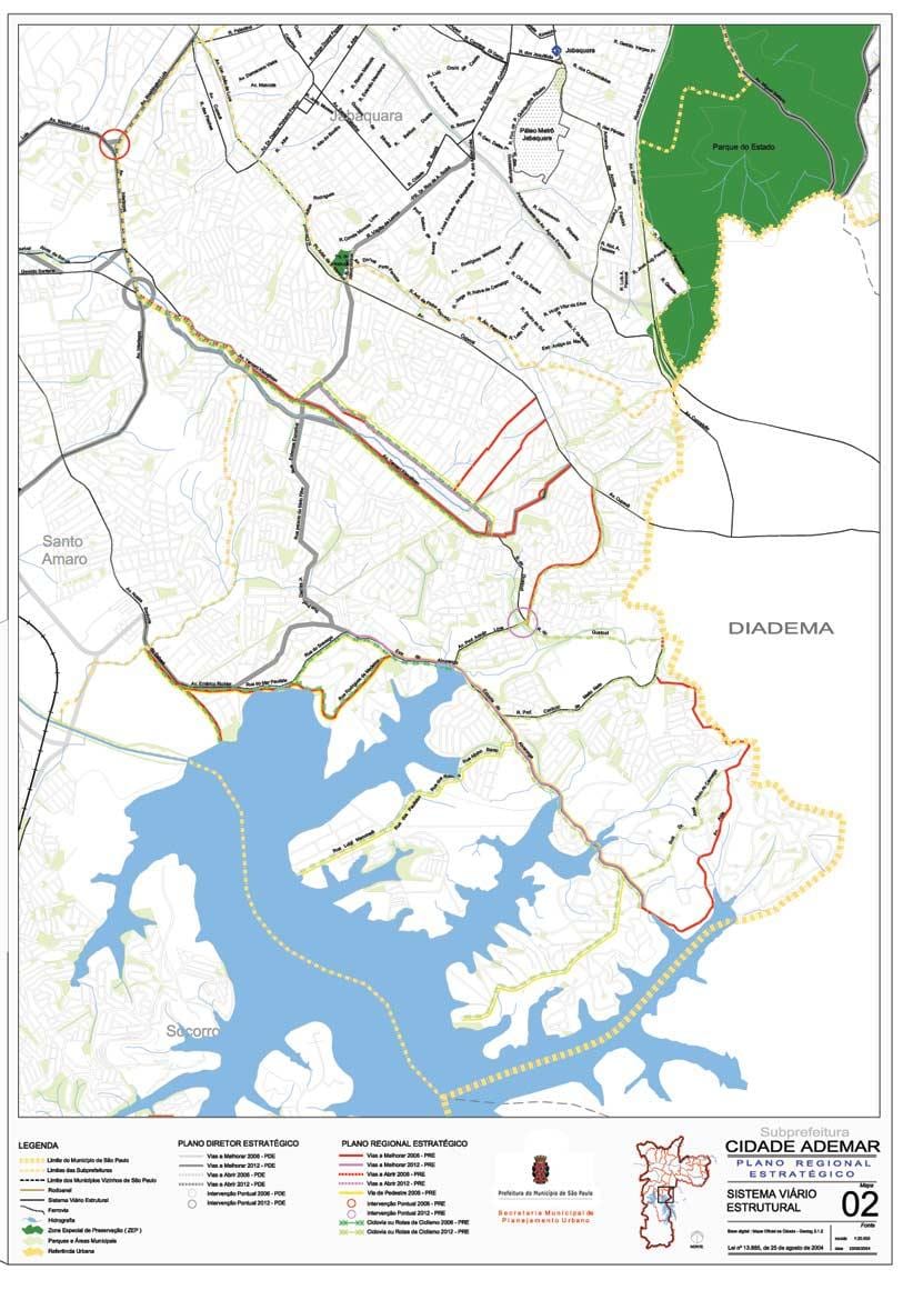 Mappa di Cidade p. ademar São Paulo - Strade