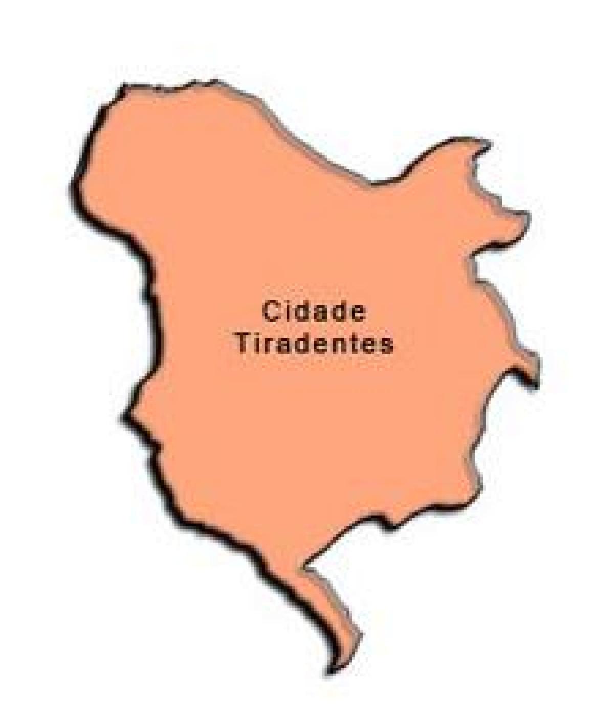 Mappa di Cidade Tiradentes, sub-prefettura
