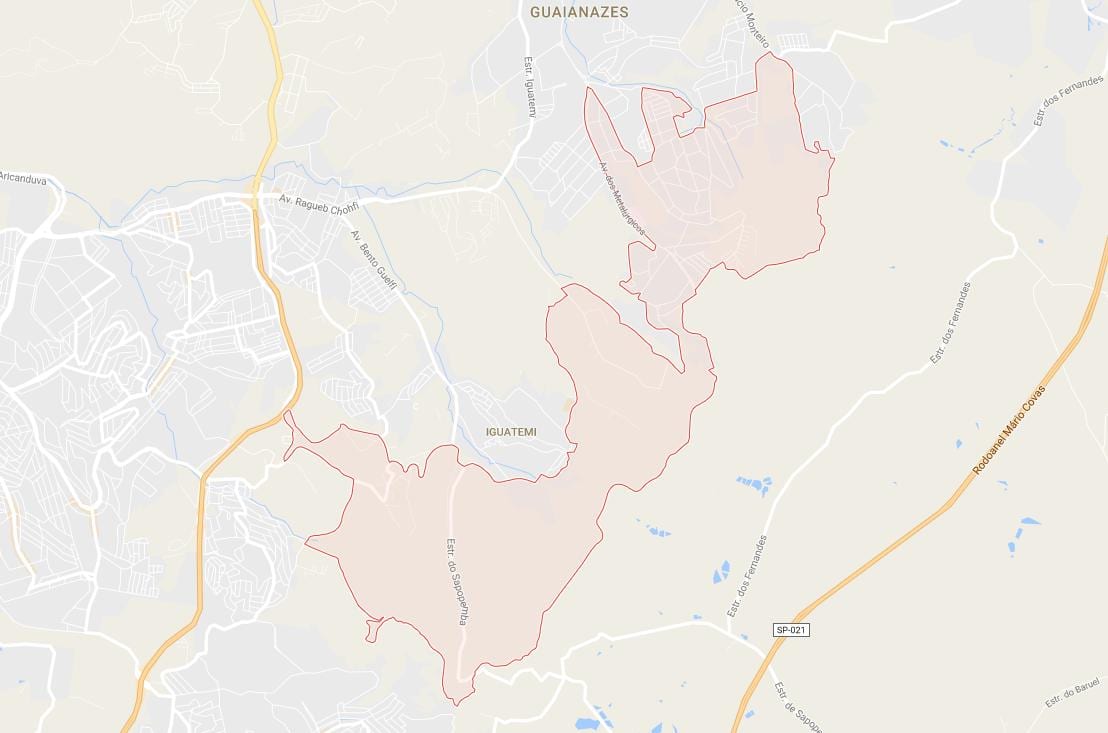 Mappa di Cidade Tiradentes São Paulo