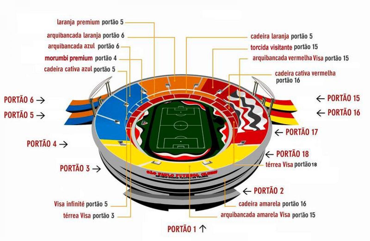 Mappa di Cícero-Pompeu de Toledo stadio
