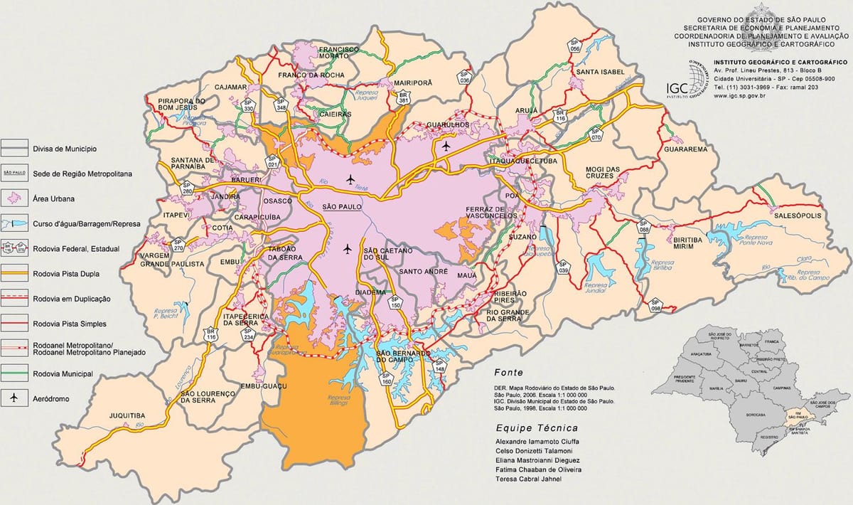 Mappa di foto della grande São Paulo
