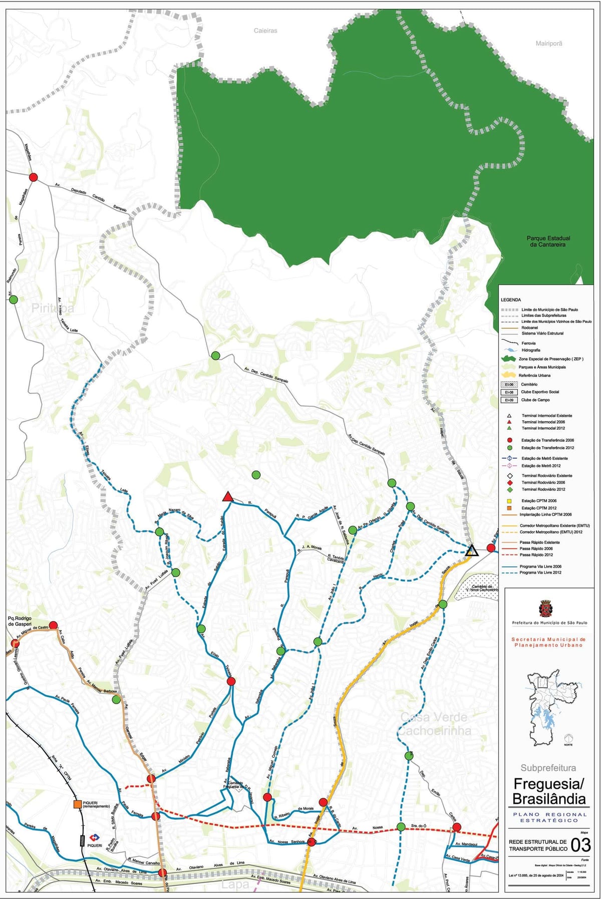 Mappa di Freguesia do Ó São Paulo - trasporti Pubblici