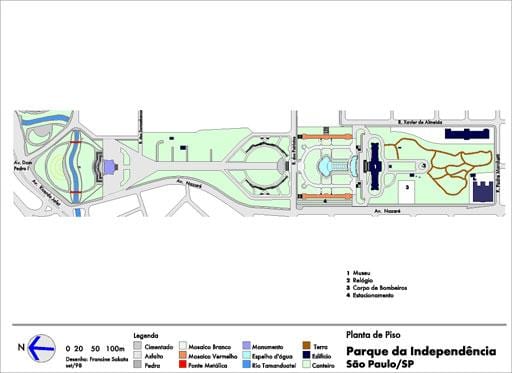 Mappa di Independência São Paulo Parco