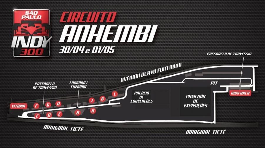 Mappa di Indy 300 São Paulo