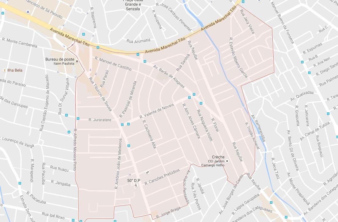 Mappa di Itaim Paulista, São Paulo