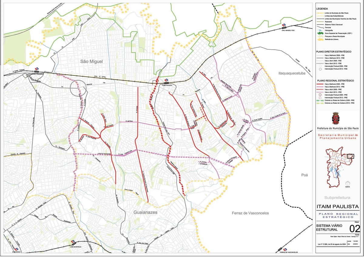 Mappa di Itaim Paulista - Vila Curuçá São Paulo - Strade