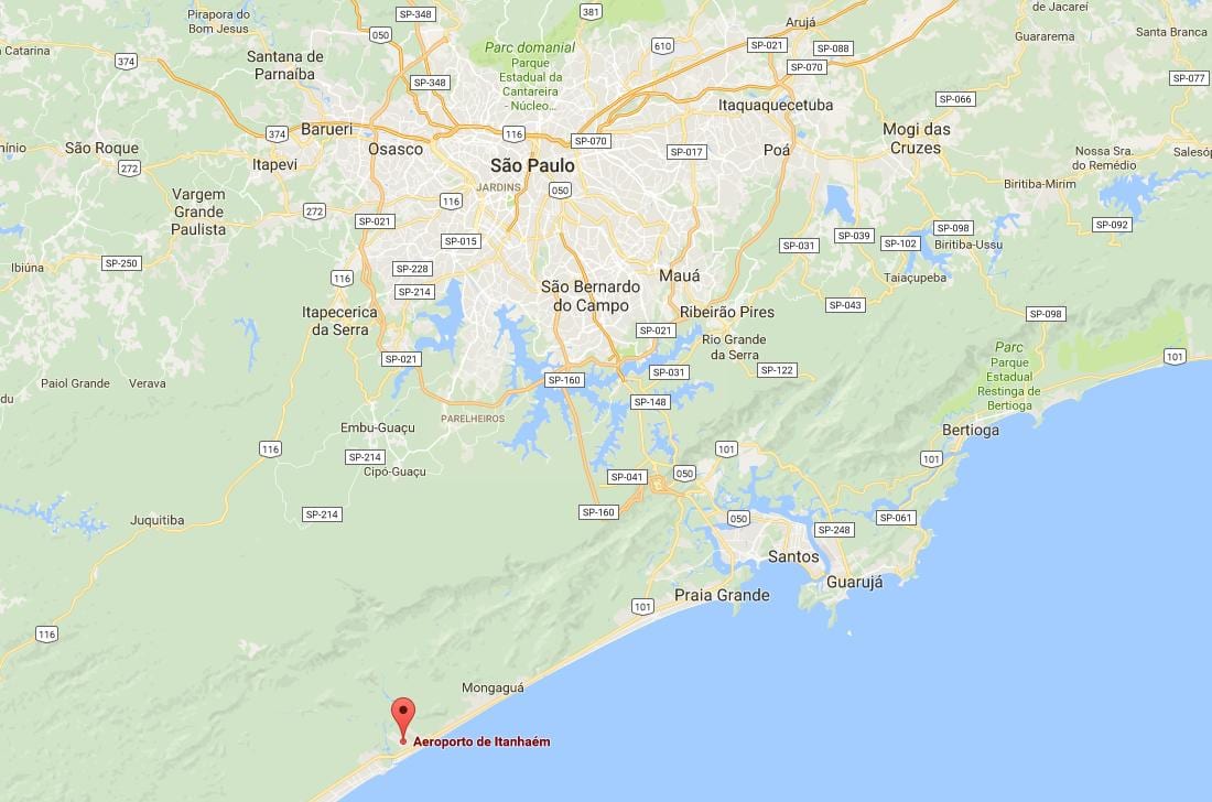 Mappa di Itanhaém aeroporto
