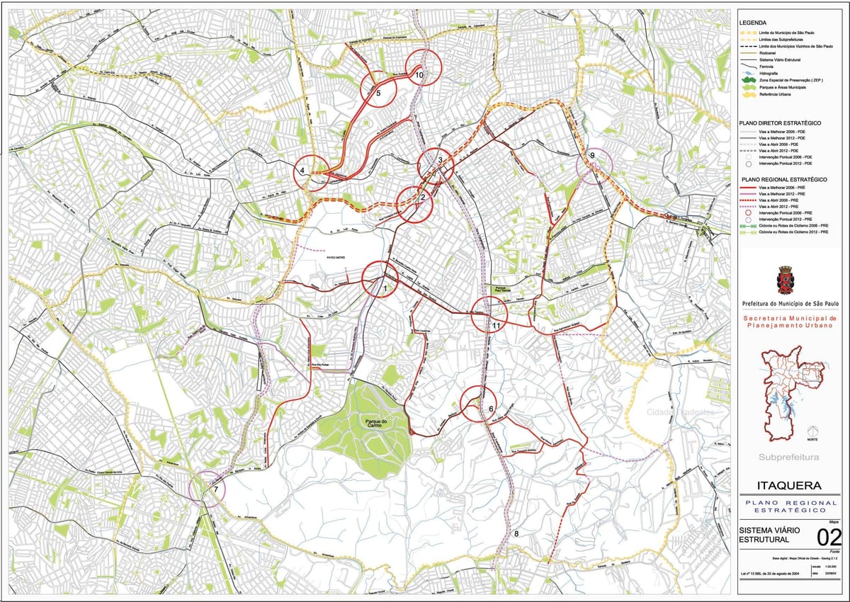 Mappa di Itaquera São Paulo - Strade