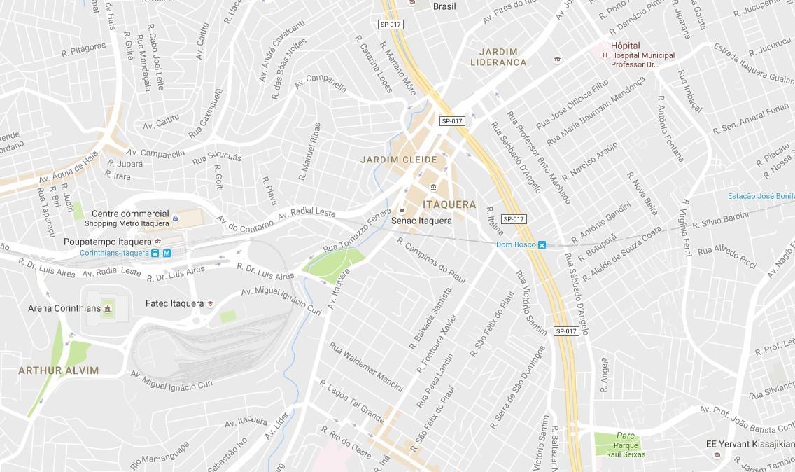 Mappa di Itaquera São Paulo