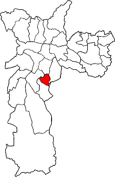 Mappa di Jabaquara sub-prefettura di São Paulo