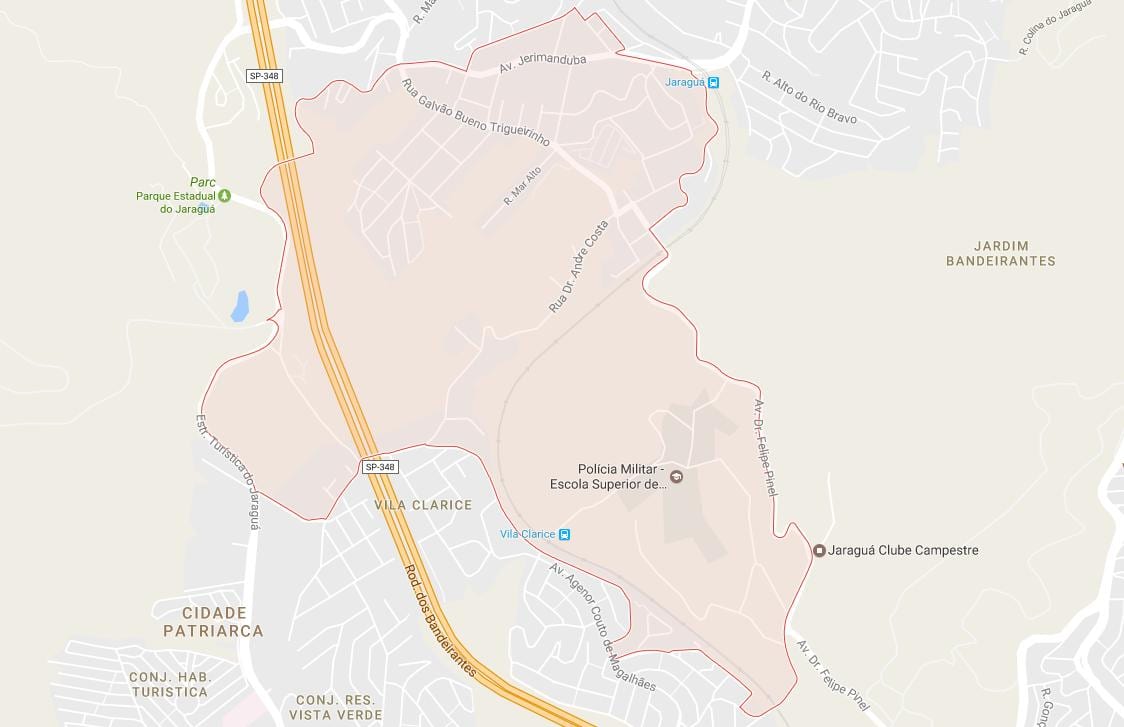 Mappa di São Paulo Jaragua