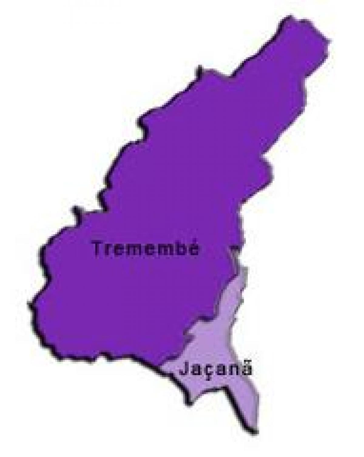 Mappa di Jaçanã-Tremembé sub-prefettura