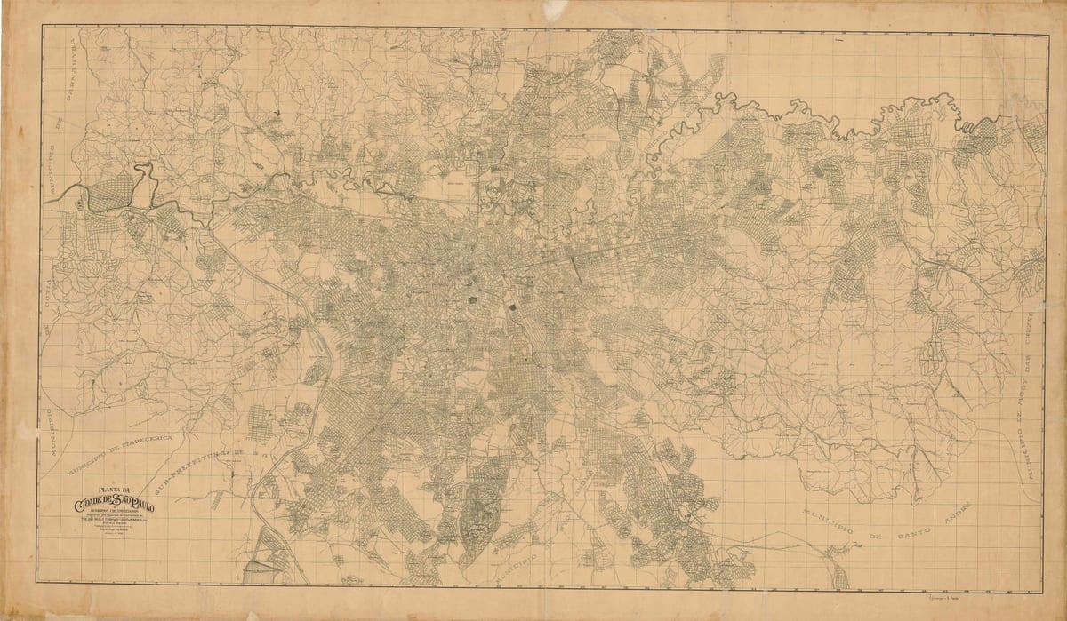 Mappa dell'ex San Paolo - 1943