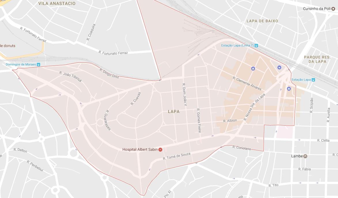 Mappa di Lapa São Paulo