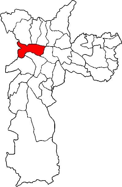 Mappa di Lapa sub-prefettura di São Paulo