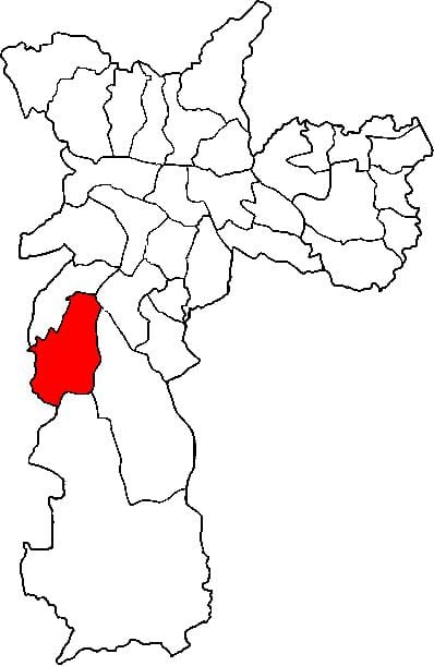 Mappa di M'Boi Mirim sub-prefettura di São Paulo
