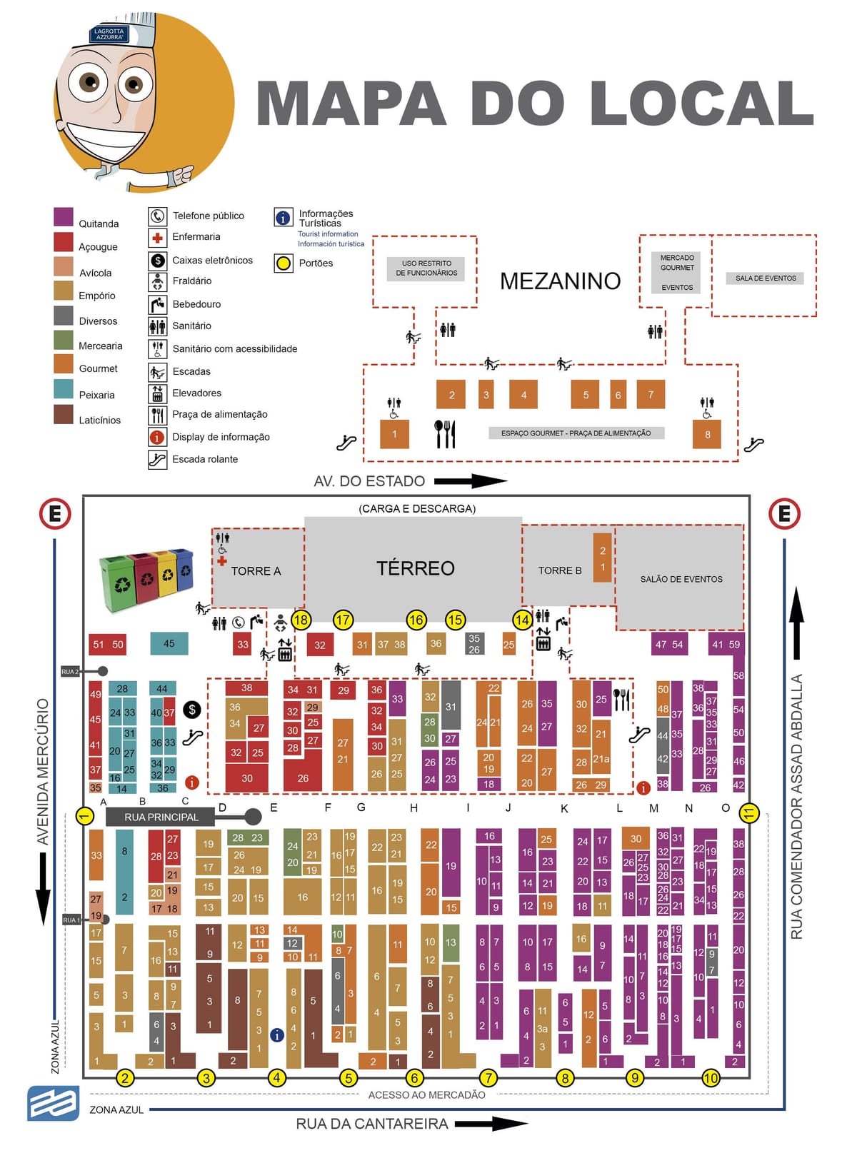 Mappa di mercato municipale di São Paulo