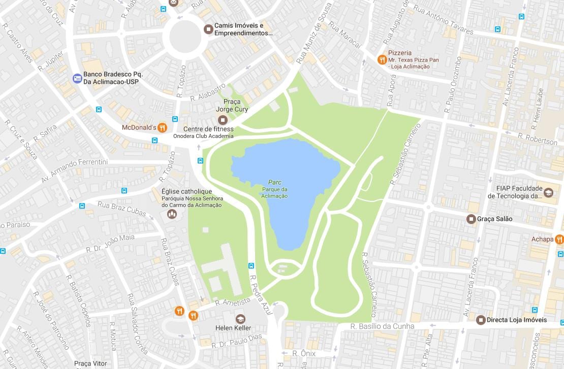 Mappa di parco di acclimatazione di São Paulo