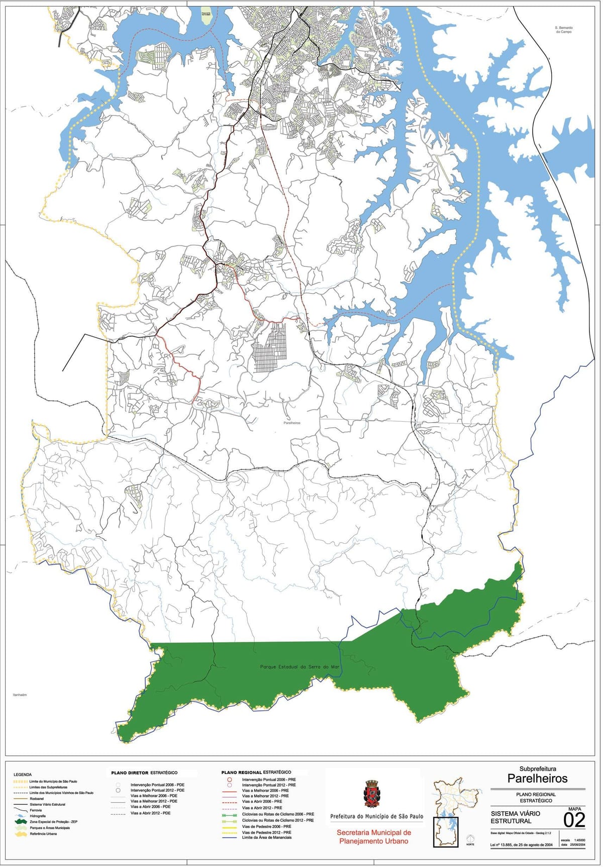Mappa di Parelheiros São Paulo - Strade