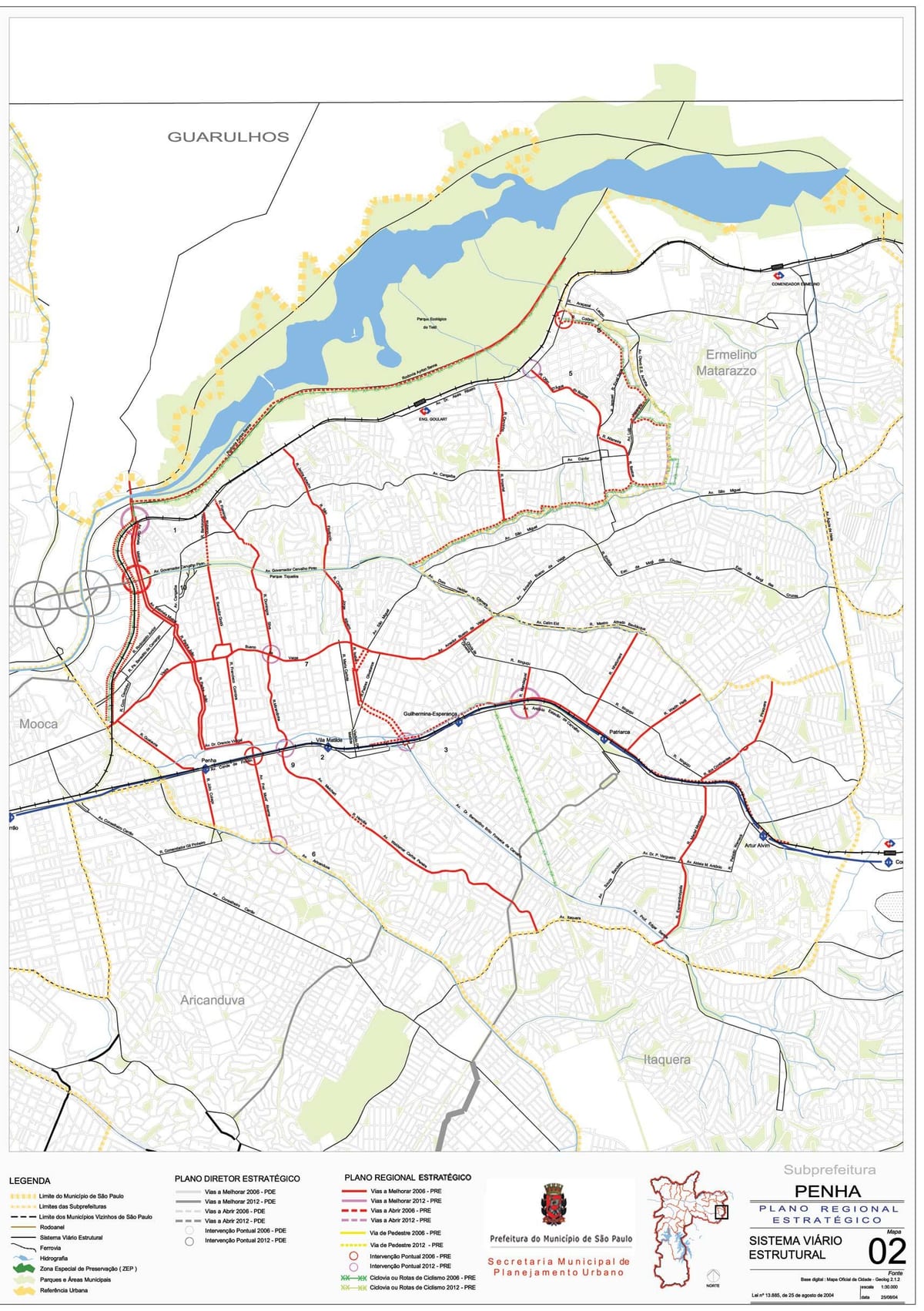 Mappa di Penha São Paulo - Strade