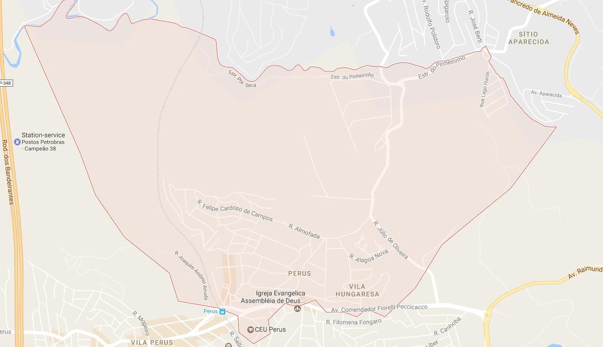 Mappa di Perus São Paulo
