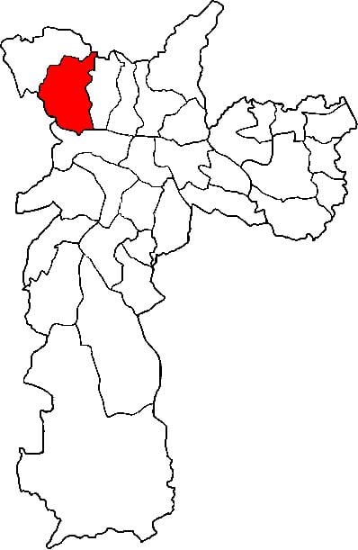 Mappa di Pirituba-Jaraguá sub-prefettura di São Paulo