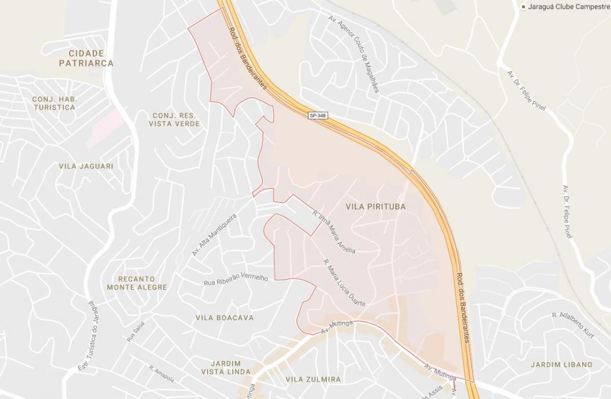 Mappa di Pirituba São Paulo