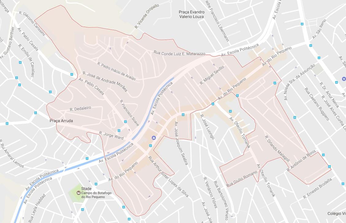 Mappa di Rio Pequeno São Paulo