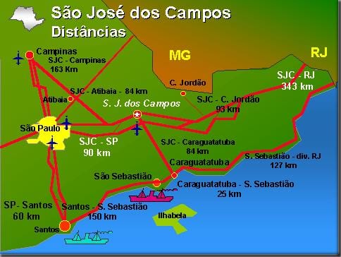 Mappa di São José dos Campos aeroporto