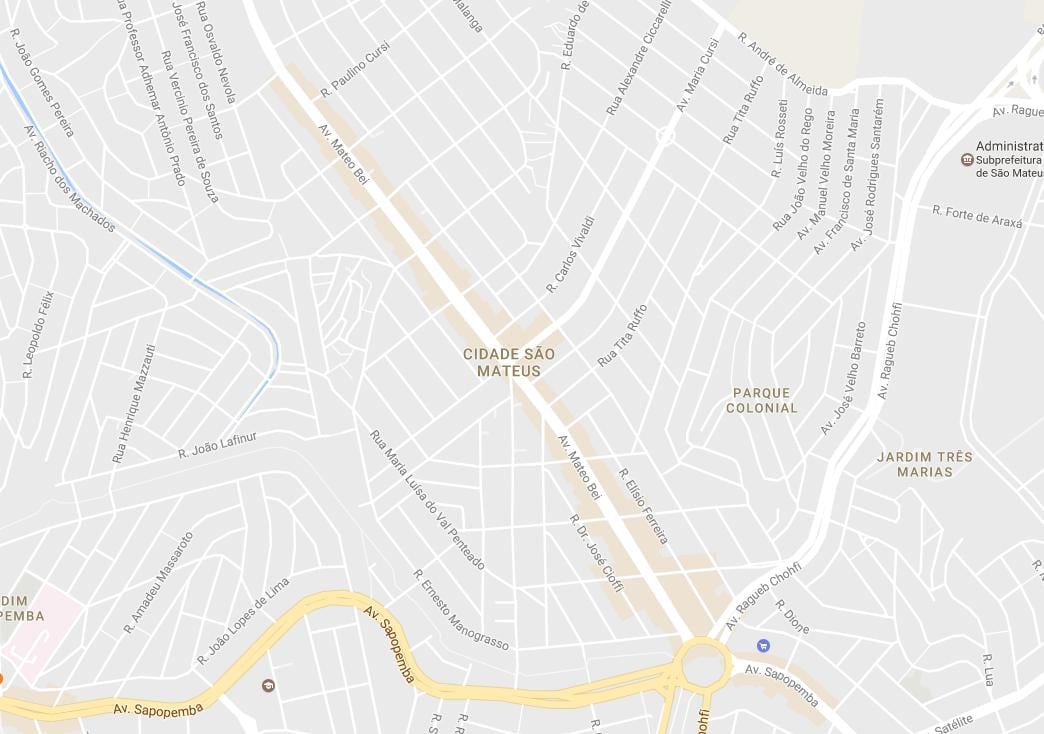 Mappa di São Mateus São Paulo