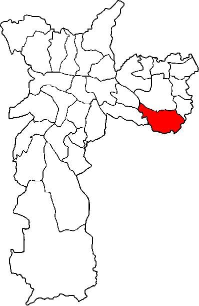 Mappa di São Mateus sub-prefettura di São Paulo