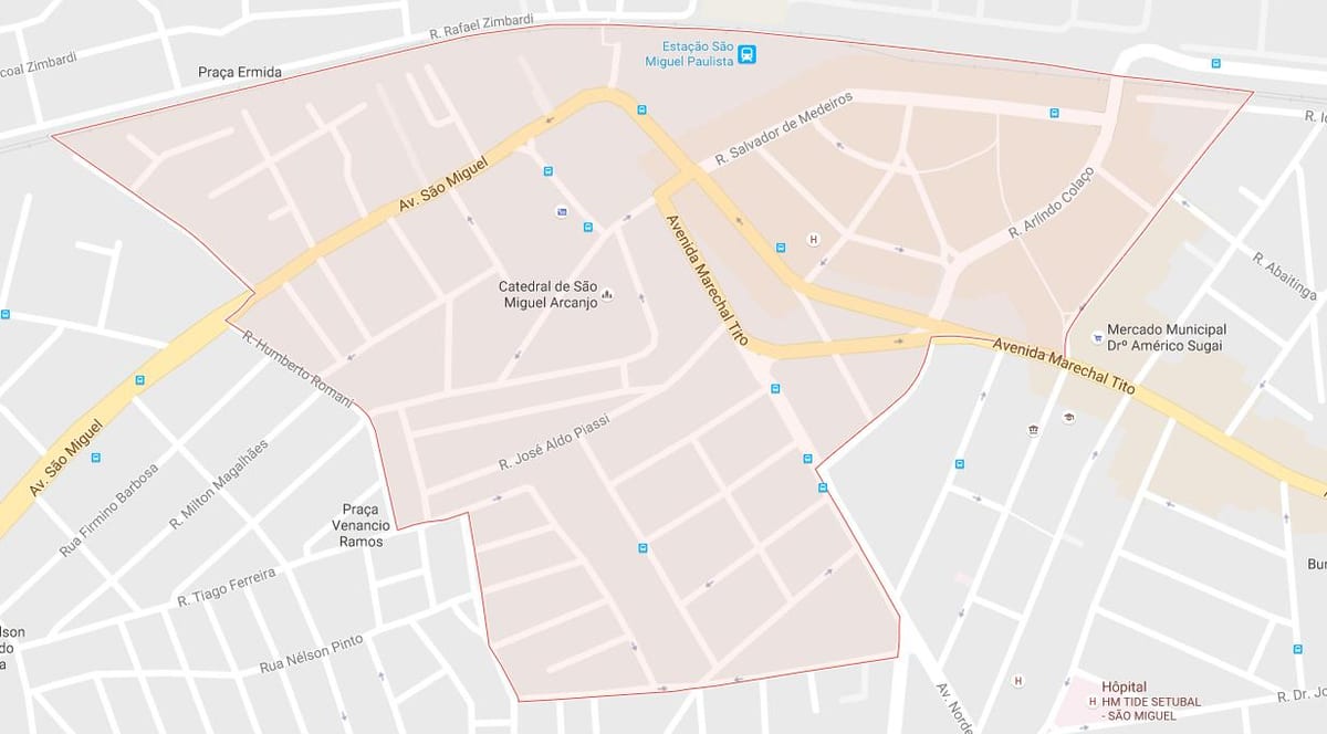 Mappa di São Miguel Paulista, São Paulo