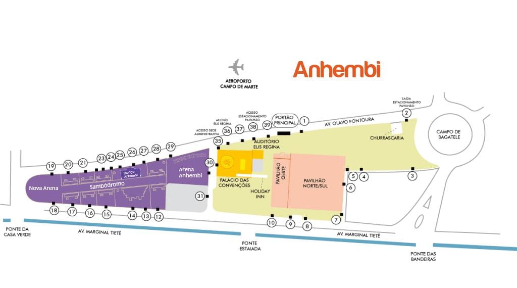 Mappa di São Paulo Anhembi
