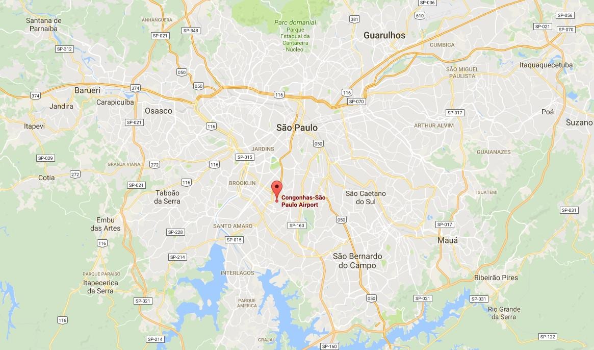 Mappa di São Paulo Congonhas aeroporto