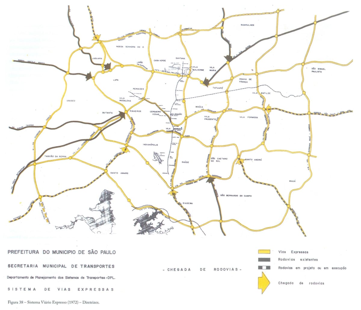 Mappa di São Paulo express corsie