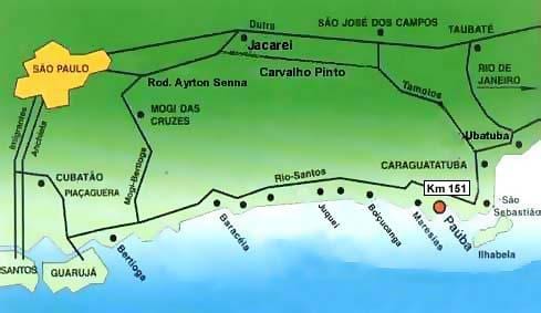 Mappa di São Paulo spiagge
