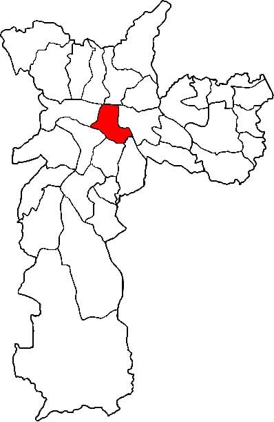 Mappa di Sé sub-prefettura di São Paulo