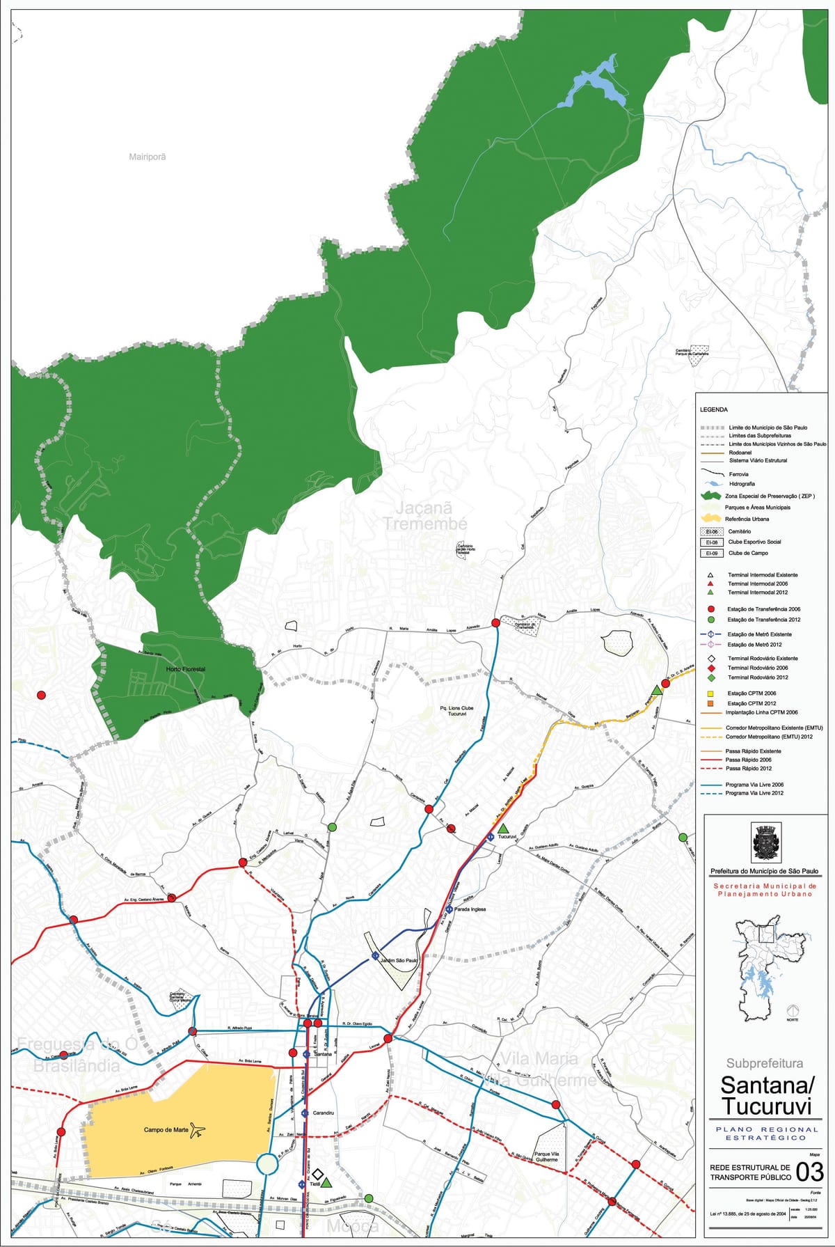 Mappa di Santana São Paulo - trasporti Pubblici