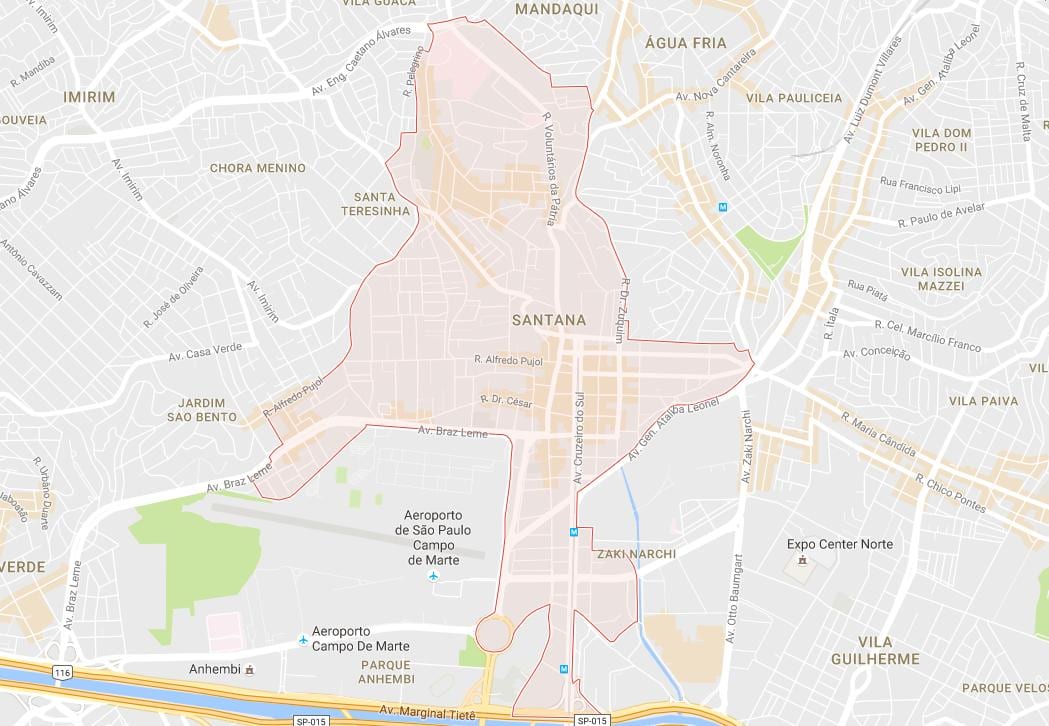 Mappa di Santana São Paulo