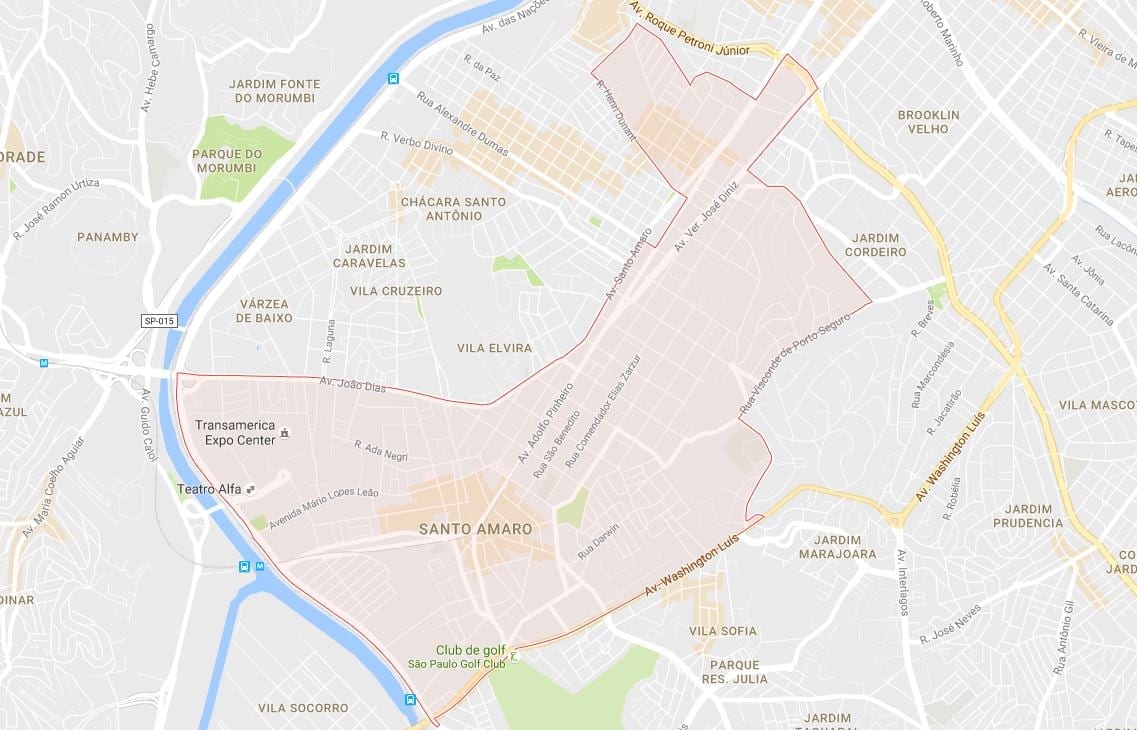 Mappa di São Paulo Santo Amaro