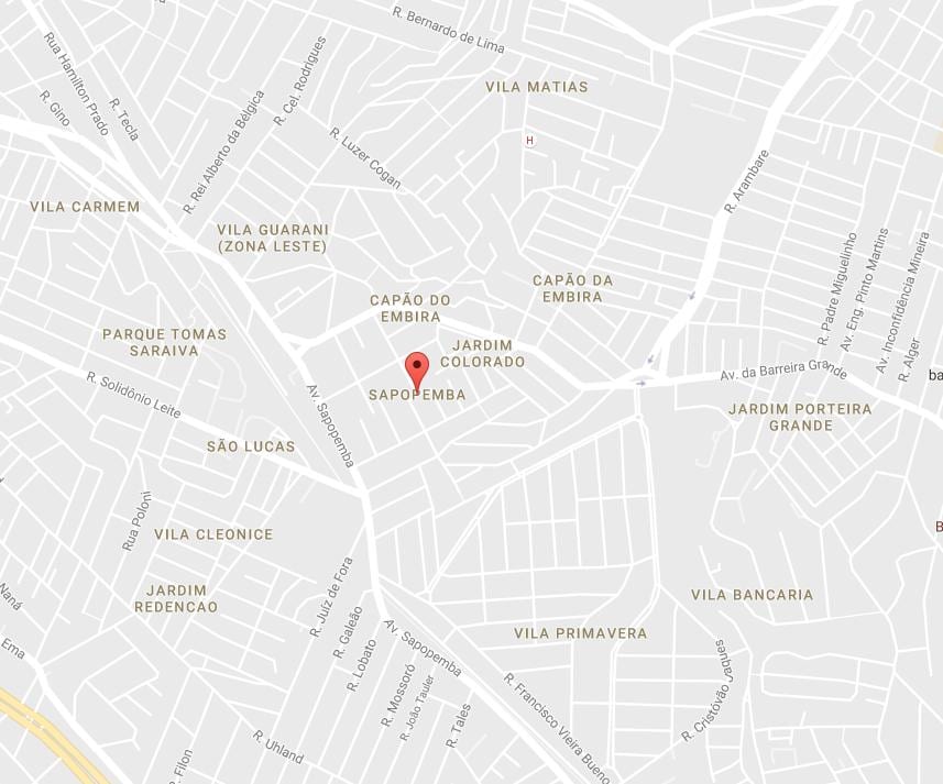 Mappa di Sapopemba São Paulo